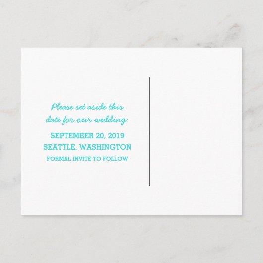 Carte postale de sauvegarde de date Aqua D20 Dice (Dos)