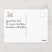 Carte postale de sauvegarde de date d'anniversaire (Dos)