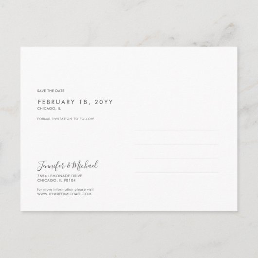 Carte postale de sauvegarde de date de conception  (Dos)