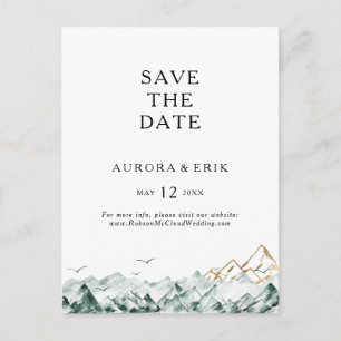 Carte postale de sauvegarde de date de montagne ve