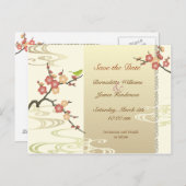 Carte postale de sauvegarde de date de printemps (Devant / Derrière)