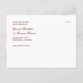 Carte postale de sauvegarde de date de vignoble to (Dos)