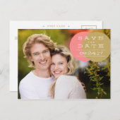 Carte postale de sauvegarde de date en cercles de (Devant / Derrière)