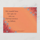 Carte postale de sauvegarde de date Fleur Orange R (Dos)