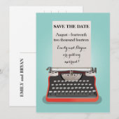 Carte postale de sauvegarde de date - machine à éc (Devant / Derrière)
