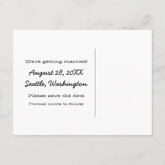 Carte postale de sauvegarde de date Mod Heart, Rou (Dos)