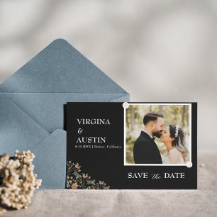 Carte postale de sauvegarde de date photo noir