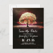 Carte postale de sauvegarde de date romantique ave (Devant / Derrière)