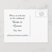 Carte postale de sauvegarde de la date Black Swan (Dos)