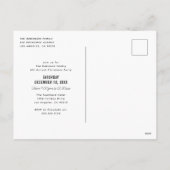 Carte postale de sauvegarde de la date de la fête (Dos)