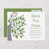 Carte POSTALE de sauvegarde de la date de l'arbre  (Devant / Derrière)