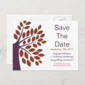 Carte postale de sauvegarde de la date de mariage (Devant / Derrière)