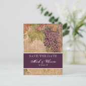 Carte postale de sauvegarde de la date de vignoble (Debout devant)