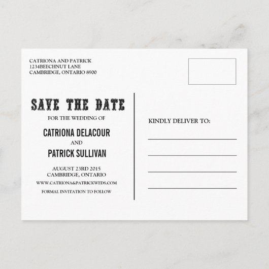 CARTE POSTALE DE SAUVEGARDE DE TABLEAU NOIR RUSTIQ (Dos)