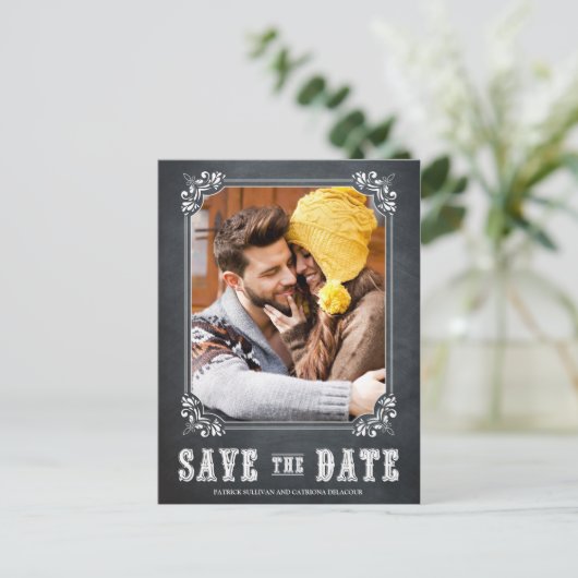 CARTE POSTALE DE SAUVEGARDE DE TABLEAU NOIR RUSTIQ (Debout devant)