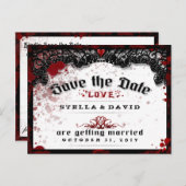 Carte postale de sauvegarde Halloween éclaboussure (Devant / Derrière)