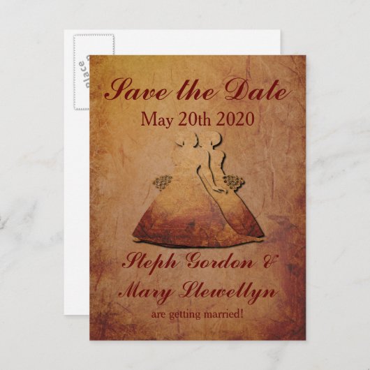 Carte postale de sauvegarde rustique rouge flamboy (Devant / Derrière)