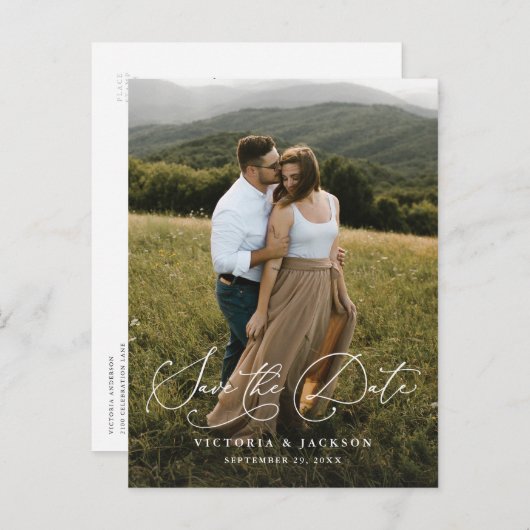 Carte postale de sauvegarde verticale de romance (Devant / Derrière)