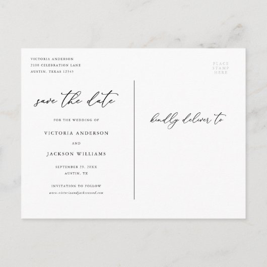 Carte postale de sauvegarde verticale de romance (Dos)