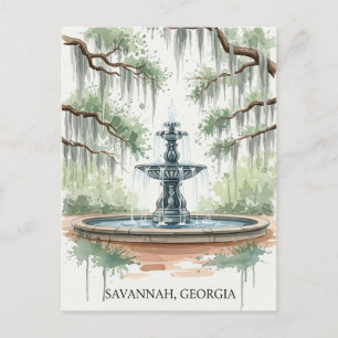 Carte postale de Savannah Géorgie
