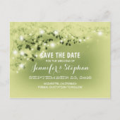 carte postale de save the date avec guirlandes rom (Devant)