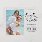 Carte postale de save the date avec photo d'amour (Devant / Derrière)