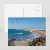 Carte postale de scène de plage de Grande Canarie (Devant / Derrière)