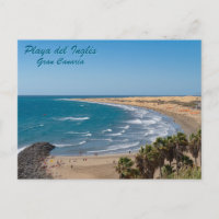 Carte postale de scène de plage de Grande Canarie