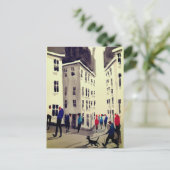 Carte postale de scène de rue animée (Debout devant)