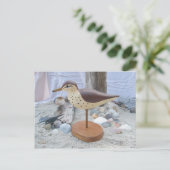 Carte postale de sculpture en bois de Sandpiper "S (Debout devant)