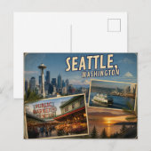 Carte postale de Seattle Washington (Devant / Derrière)