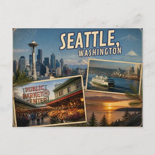 Carte postale de Seattle Washington (Devant)