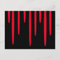 Carte postale de séchage du sang (noir et rouge)