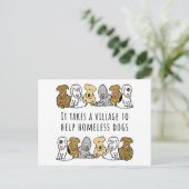 Carte postale de secours aux chiens sans abri du v (Debout devant)