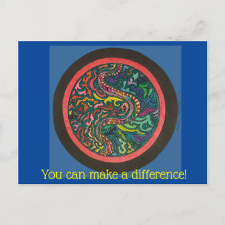 Carte postale de sensibilisation à la traite des ê