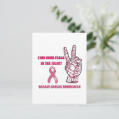 Carte postale de sensibilisation au cancer du sein (Debout devant)