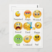 Carte postale de sentiments - PECS. Le texte peut (Devant / Derrière)