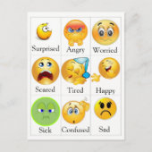 Carte postale de sentiments - PECS. Le texte peut (Devant)