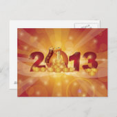 Carte postale de serpent du Nouvel An chinois 2013 (Devant / Derrière)