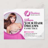 Carte postale de service de maquillage de coiffeur (Devant)