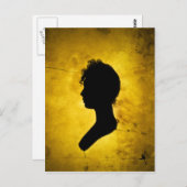 Carte postale "de silhouette de femme" (Devant / Derrière)
