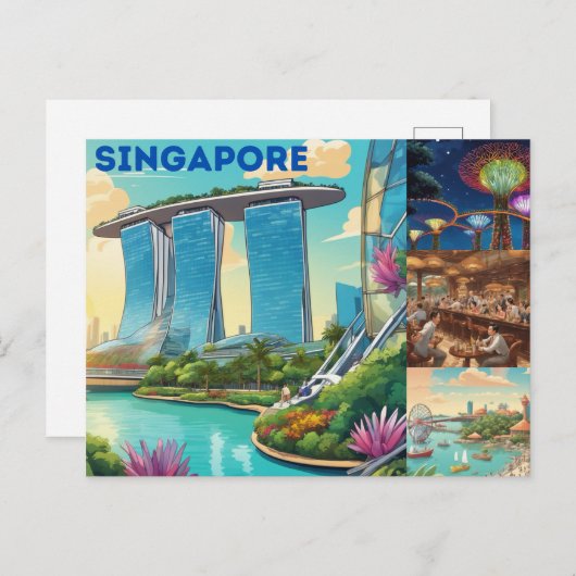 Carte postale de Singapour (Devant / Derrière)