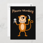 Carte postale de singe de pirate (Devant / Derrière)