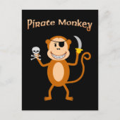 Carte postale de singe de pirate (Devant)
