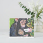 Carte postale de singe-fleur (Debout devant)
