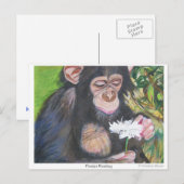 Carte postale de singe-fleur (Devant / Derrière)