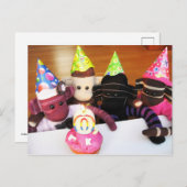 Carte postale de singe Mars Sock - Anniversaire (Devant / Derrière)