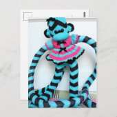 Carte postale de singe Mars Sock - Isis (Devant / Derrière)