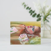 Carte postale de sirène de beauté rose (Debout devant)