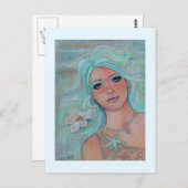 Carte postale de sirène de printemps de Renee Lavo (Devant / Derrière)